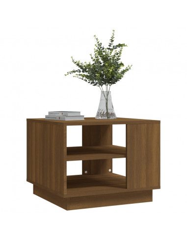 Tavolino da Salotto Rovere Marrone 55x55x43 cm in Truciolato