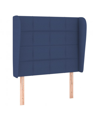 Testiera ad Orecchio Blu 83x23x118/128 cm in Tessuto