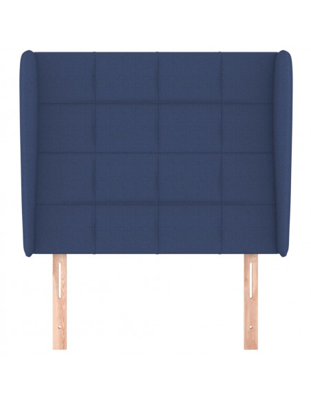 Testiera ad Orecchio Blu 83x23x118/128 cm in Tessuto