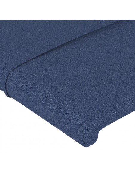 Testiera ad Orecchio Blu 83x23x118/128 cm in Tessuto