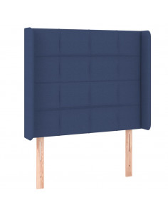 Testiera ad Orecchio Blu 83x16x118/128 cm in Tessuto 2