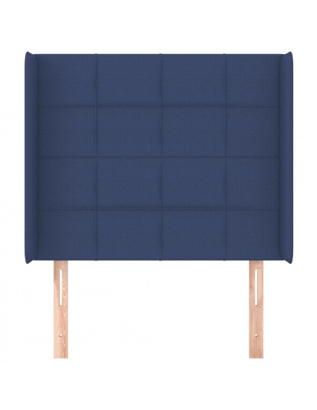 Testiera ad Orecchio Blu 83x16x118/128 cm in Tessuto