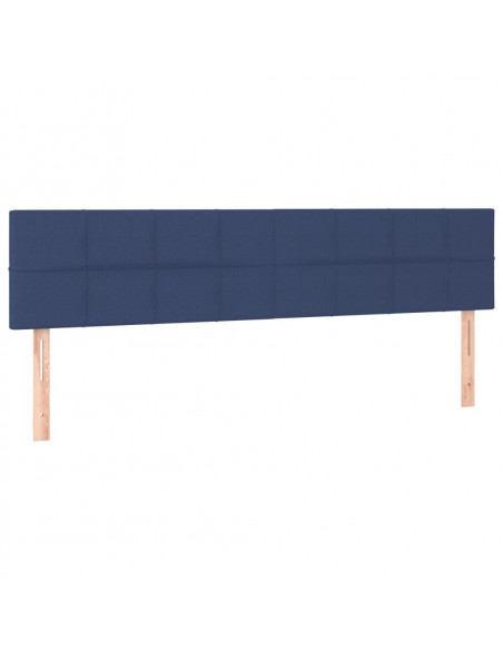 Testiera a LED Blu 160x5x78/88 cm in Tessuto
