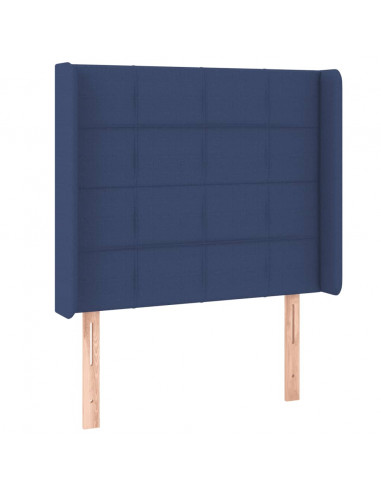 Testiera a LED Blu 83x16x118/128 cm in Tessuto