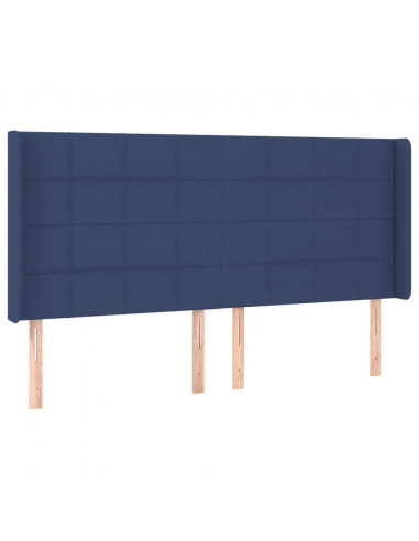 Testiera ad Orecchio Blu 163x16x118/128 cm in Tessuto