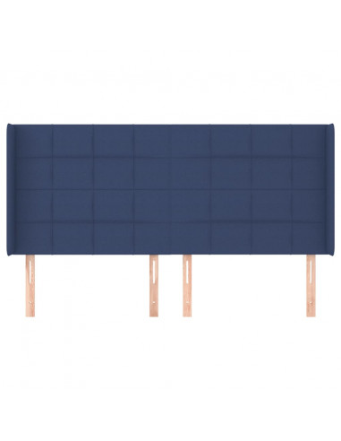 Testiera ad Orecchio Blu 163x16x118/128 cm in Tessuto