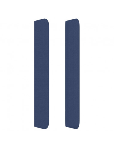 Testiera ad Orecchio Blu 163x16x118/128 cm in Tessuto