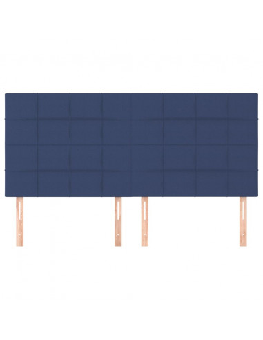 Testiera 4 pz Blu 80x5x78/88 cm in Tessuto