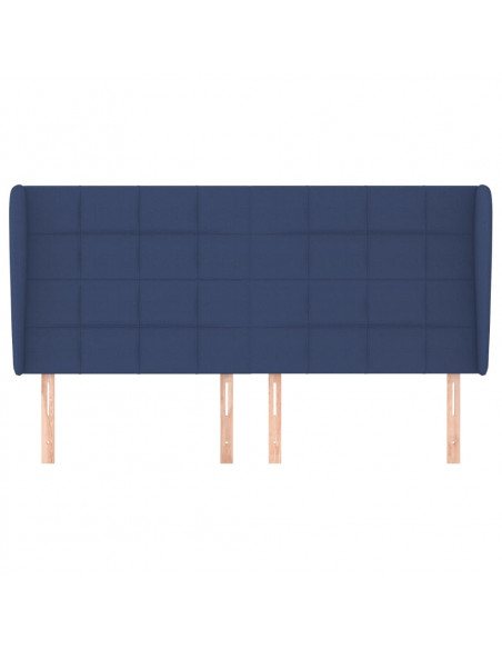Testiera ad Orecchio Blu 163x23x118/128 cm in Tessuto