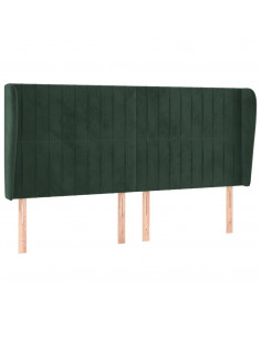 Testiera ad Orecchio Verde Scuro 163x23x118/128cm in Velluto 2