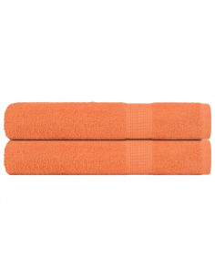 Asciugamani Sauna 2 pz Arancioni 80x200cm 360g/m² 100% Cotone