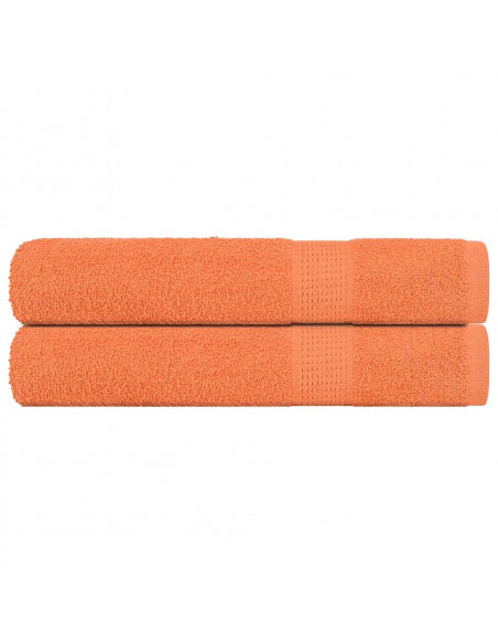 Asciugamani Sauna 2 pz Arancioni 80x200cm 360g/m² 100% Cotone