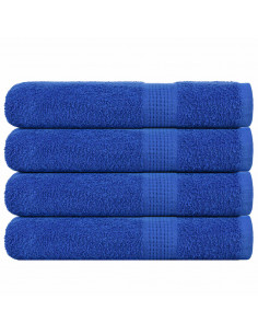 Asciugamani per Sauna 4 pz Blu 80x200cm 360g/m² 100% Cotone