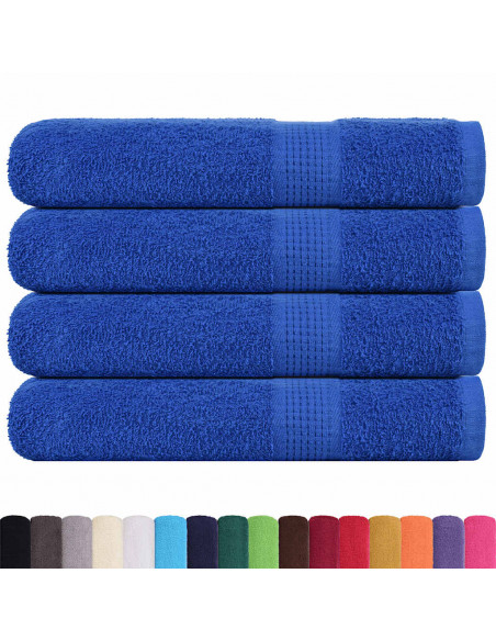 Asciugamani per Sauna 4 pz Blu 80x200cm 360g/m² 100% Cotone