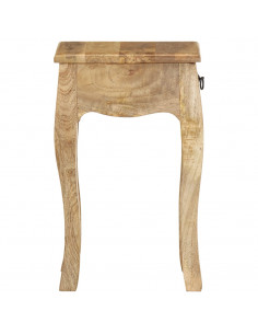 Comodino 28x28x46 cm in Legno Massello di Mango