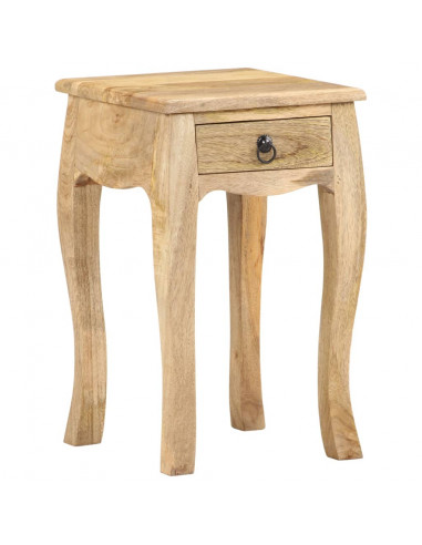 Comodino 28x28x46 cm in Legno Massello di Mango