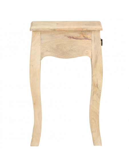 Comodino 28x28x46 cm in Legno Massello di Mango