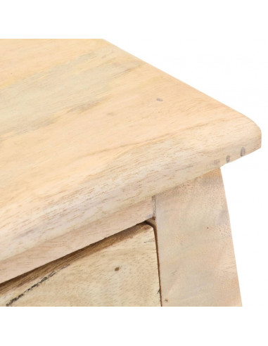 Comodino 28x28x46 cm in Legno Massello di Mango