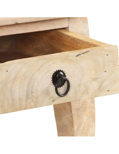 Comodino 28x28x46 cm in Legno Massello di Mango