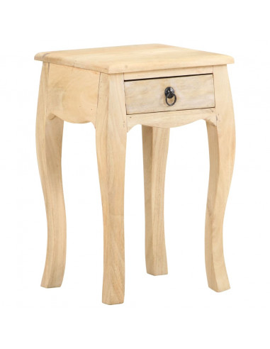 Comodino 28x28x46 cm in Legno Massello di Mango