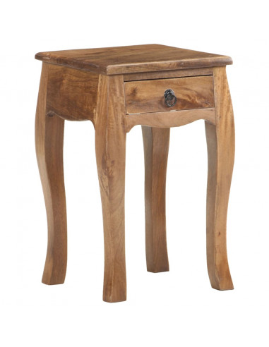 Comodino 28x28x46 cm in Legno Massello di Mango