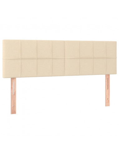 Giroletto a Molle con Materasso Crema 140x19 cm in Tessuto