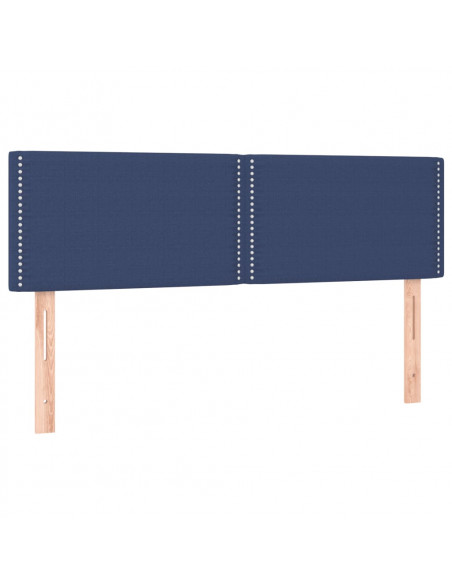 Giroletto a Molle con Materasso Blu 140x190 cm in Tessuto