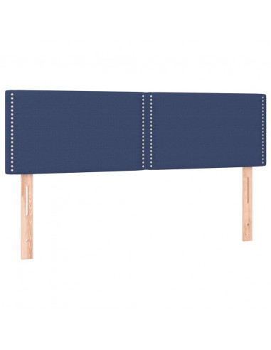 Giroletto a Molle con Materasso Blu 140x190 cm in Tessuto