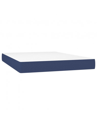 Giroletto a Molle con Materasso Blu 140x190 cm in Tessuto