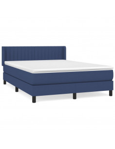 Giroletto a Molle con Materasso Blu 140x190 cm in Tessuto