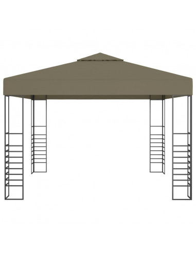 Gazebo da Giardino 3x3 m Grigio Talpa 180 g/m²
