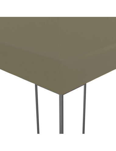 Gazebo da Giardino 3x3 m Grigio Talpa 180 g/m²