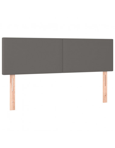 Giroletto a Molle con Materasso Grigio 140x190 cm in Similpelle