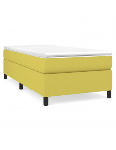 Struttura Letto a Rete a Molle Verde 90x200 cm in Tessuto 2