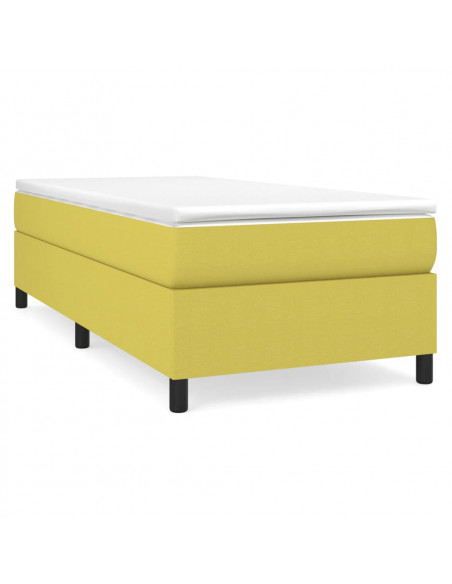 Struttura Letto a Rete a Molle Verde 90x200 cm in Tessuto