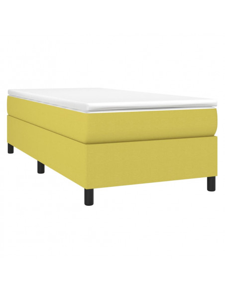 Struttura Letto a Rete a Molle Verde 90x200 cm in Tessuto