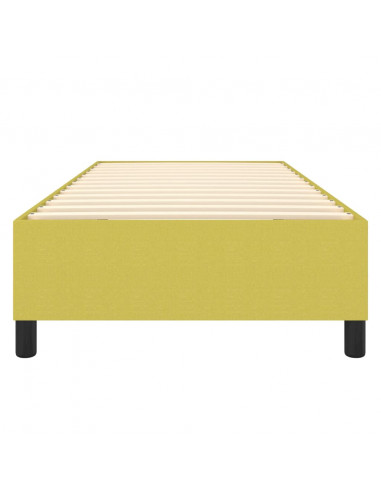 Struttura Letto a Rete a Molle Verde 90x200 cm in Tessuto