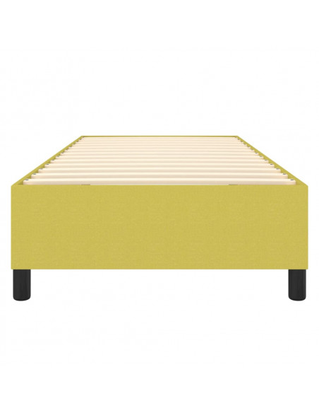Struttura Letto a Rete a Molle Verde 90x200 cm in Tessuto