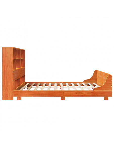 Giroletto senza Materasso Marrone Cera 200x200 cm Legno di Pino