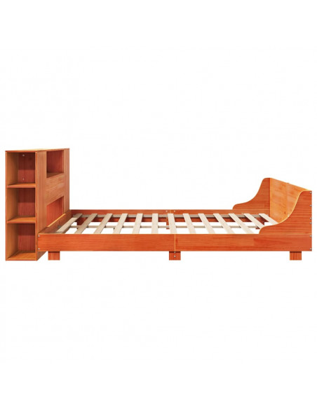 Giroletto senza Materasso Marrone Cera 200x200 cm Legno di Pino