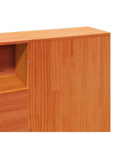 Giroletto senza Materasso Marrone Cera 200x200 cm Legno di Pino