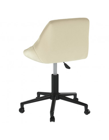 Sedia Girevole da Ufficio Crema in Velluto