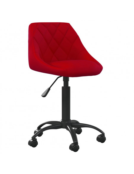 Sedia da Ufficio Rosso Vino in Velluto