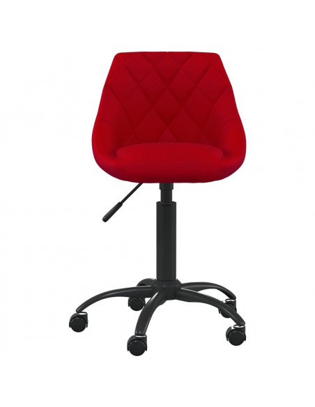 Sedia da Ufficio Rosso Vino in Velluto