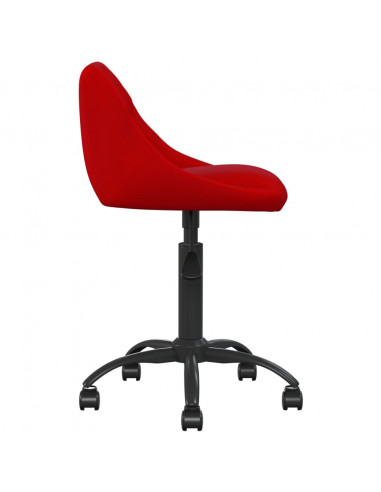 Sedia da Ufficio Rosso Vino in Velluto