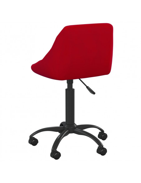 Sedia da Ufficio Rosso Vino in Velluto