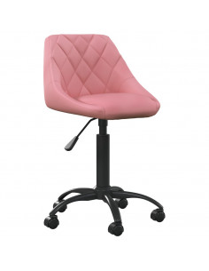 Sedia da Ufficio Rosa in Velluto