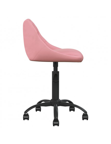 Sedia da Ufficio Rosa in Velluto