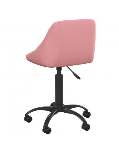 Sedia da Ufficio Rosa in Velluto