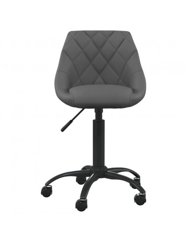 Sedia da Ufficio Grigio Scuro in Velluto